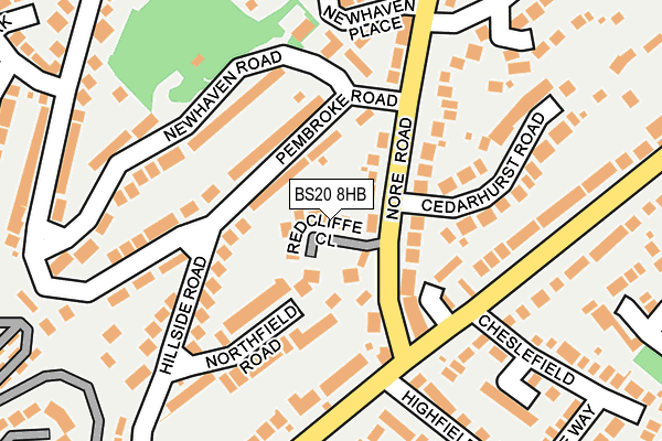 BS20 8HB map - OS OpenMap – Local (Ordnance Survey)