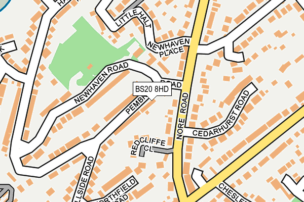 BS20 8HD map - OS OpenMap – Local (Ordnance Survey)