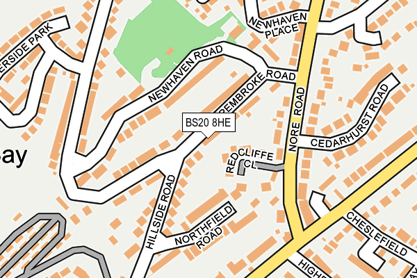 BS20 8HE map - OS OpenMap – Local (Ordnance Survey)
