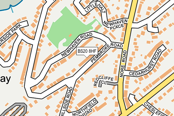 BS20 8HF map - OS OpenMap – Local (Ordnance Survey)