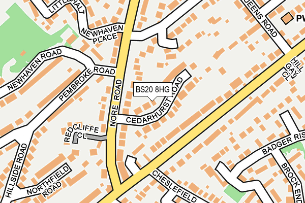 BS20 8HG map - OS OpenMap – Local (Ordnance Survey)