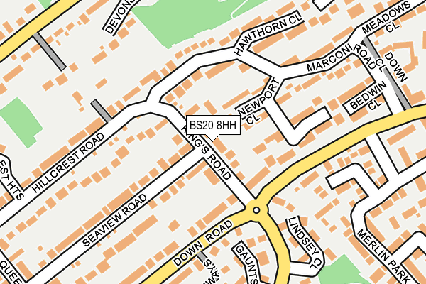 BS20 8HH map - OS OpenMap – Local (Ordnance Survey)