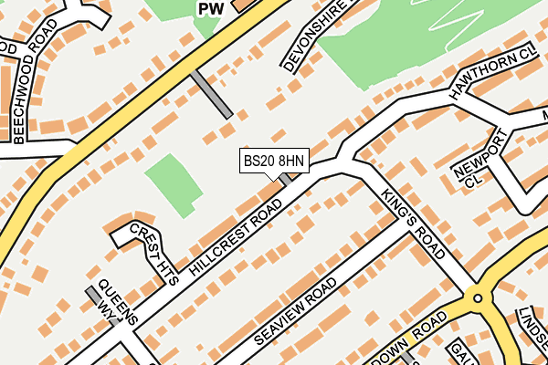 BS20 8HN map - OS OpenMap – Local (Ordnance Survey)