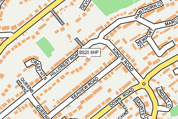 BS20 8HP map - OS OpenMap – Local (Ordnance Survey)