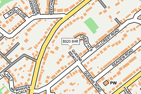 BS20 8HR map - OS OpenMap – Local (Ordnance Survey)