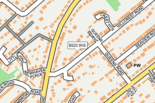 BS20 8HS map - OS OpenMap – Local (Ordnance Survey)