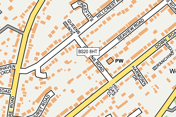 BS20 8HT map - OS OpenMap – Local (Ordnance Survey)