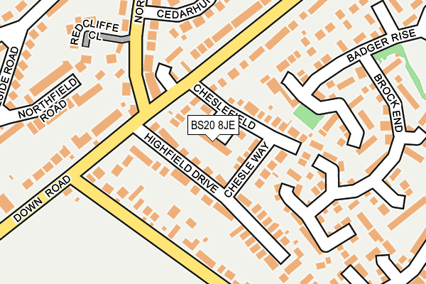 BS20 8JE map - OS OpenMap – Local (Ordnance Survey)