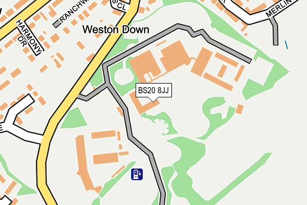 BS20 8JJ map - OS OpenMap – Local (Ordnance Survey)