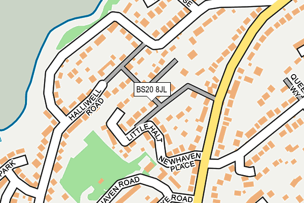 BS20 8JL map - OS OpenMap – Local (Ordnance Survey)