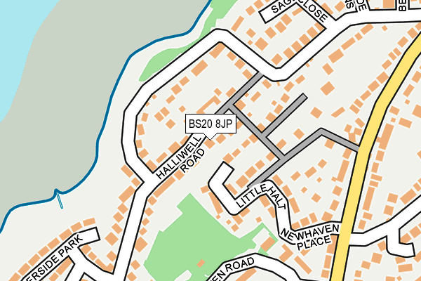 BS20 8JP map - OS OpenMap – Local (Ordnance Survey)