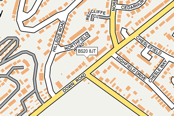 BS20 8JT map - OS OpenMap – Local (Ordnance Survey)