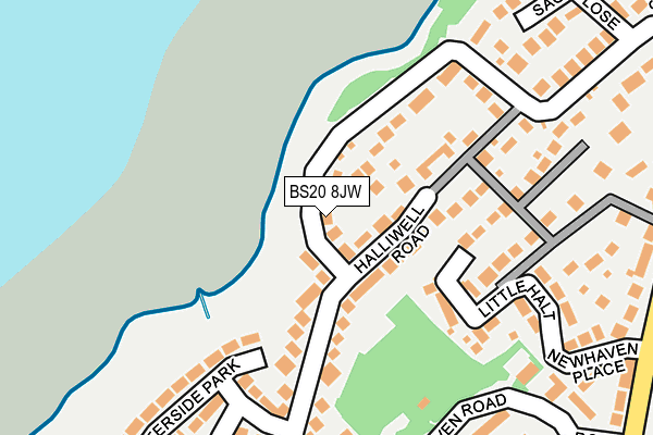 BS20 8JW map - OS OpenMap – Local (Ordnance Survey)