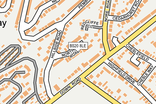 BS20 8LE map - OS OpenMap – Local (Ordnance Survey)