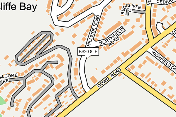 BS20 8LF map - OS OpenMap – Local (Ordnance Survey)