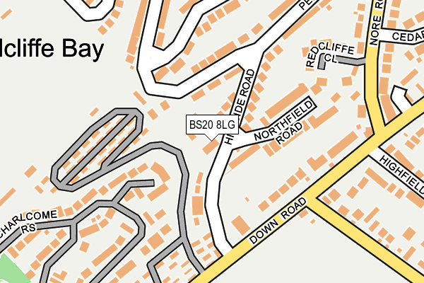 BS20 8LG map - OS OpenMap – Local (Ordnance Survey)