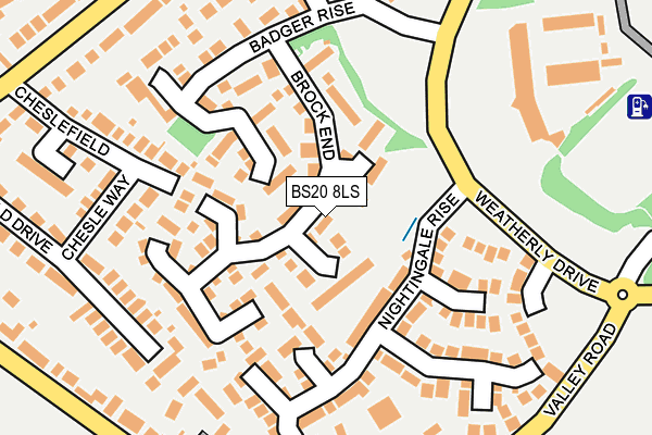 BS20 8LS map - OS OpenMap – Local (Ordnance Survey)