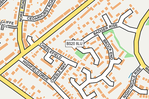 BS20 8LU map - OS OpenMap – Local (Ordnance Survey)