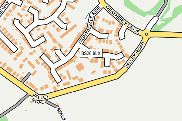 BS20 8LX map - OS OpenMap – Local (Ordnance Survey)