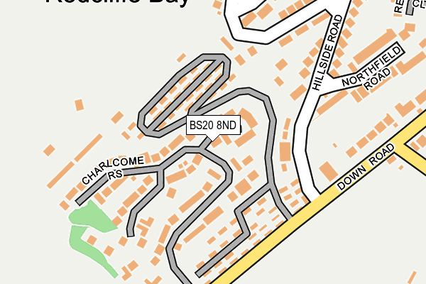 BS20 8ND map - OS OpenMap – Local (Ordnance Survey)