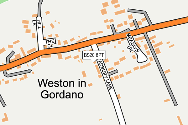 BS20 8PT map - OS OpenMap – Local (Ordnance Survey)