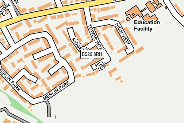 BS20 8RH map - OS OpenMap – Local (Ordnance Survey)