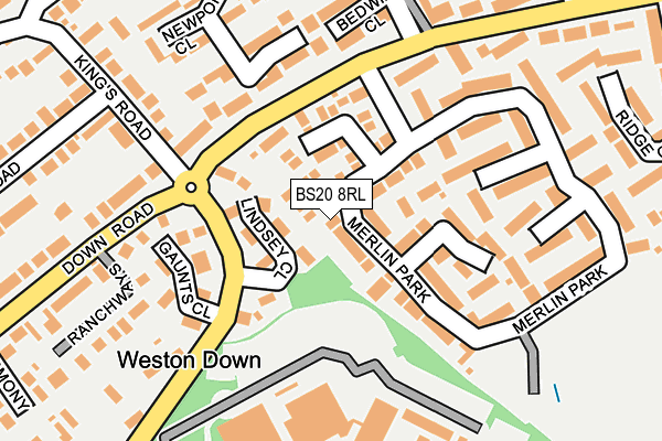 BS20 8RL map - OS OpenMap – Local (Ordnance Survey)