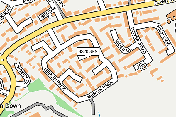 BS20 8RN map - OS OpenMap – Local (Ordnance Survey)