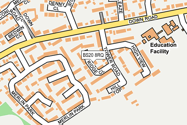 BS20 8RQ map - OS OpenMap – Local (Ordnance Survey)