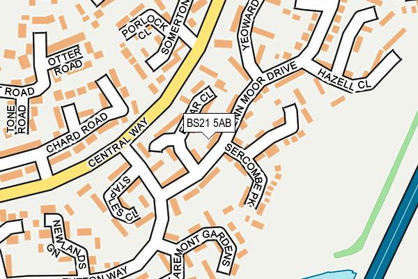 BS21 5AB map - OS OpenMap – Local (Ordnance Survey)