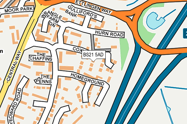BS21 5AD map - OS OpenMap – Local (Ordnance Survey)