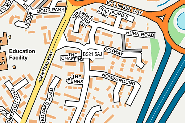 BS21 5AJ map - OS OpenMap – Local (Ordnance Survey)