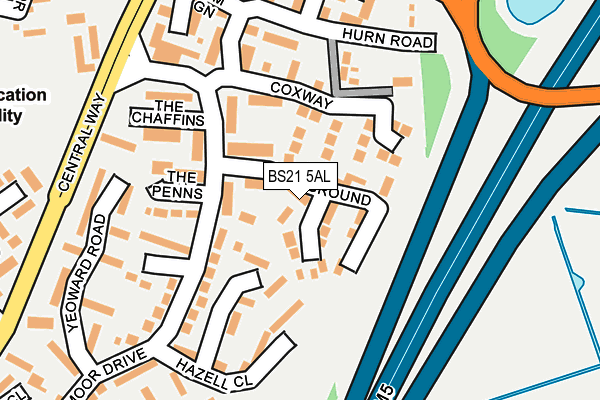 BS21 5AL map - OS OpenMap – Local (Ordnance Survey)