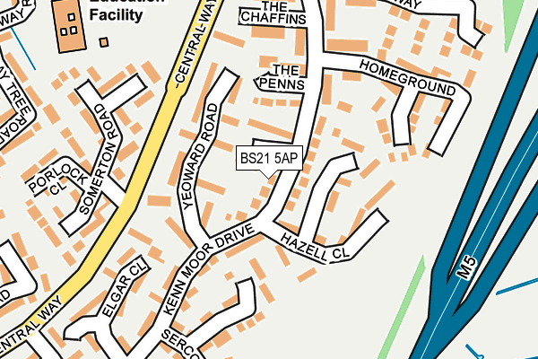 BS21 5AP map - OS OpenMap – Local (Ordnance Survey)
