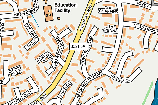 BS21 5AT map - OS OpenMap – Local (Ordnance Survey)