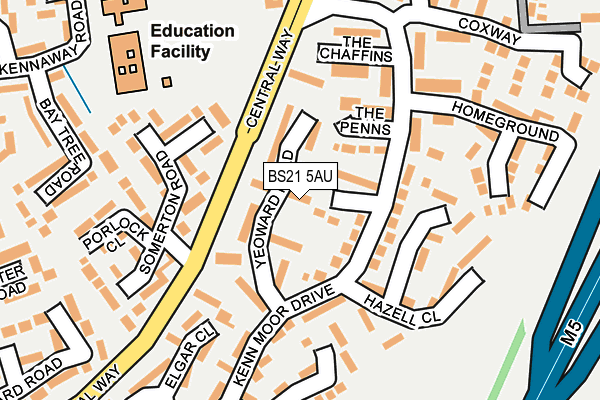 BS21 5AU map - OS OpenMap – Local (Ordnance Survey)