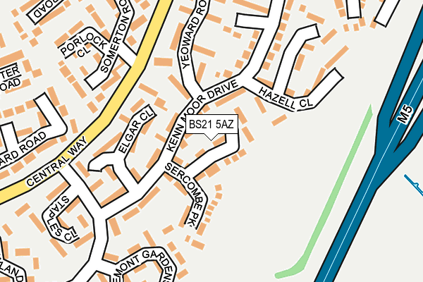 BS21 5AZ map - OS OpenMap – Local (Ordnance Survey)