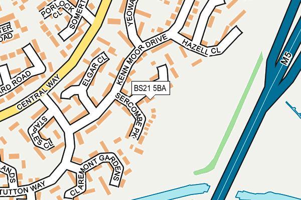 BS21 5BA map - OS OpenMap – Local (Ordnance Survey)