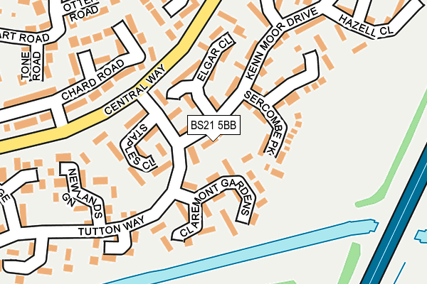 BS21 5BB map - OS OpenMap – Local (Ordnance Survey)