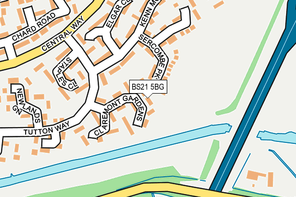 BS21 5BG map - OS OpenMap – Local (Ordnance Survey)