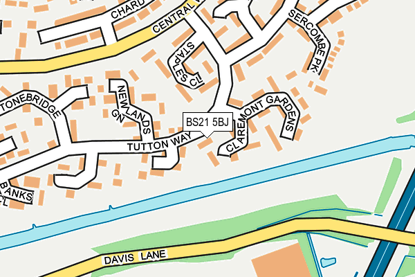 BS21 5BJ map - OS OpenMap – Local (Ordnance Survey)