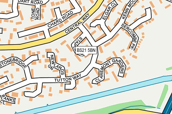 BS21 5BN map - OS OpenMap – Local (Ordnance Survey)