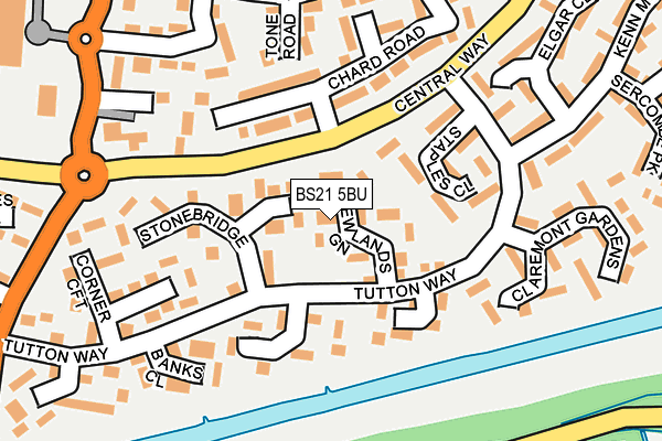 BS21 5BU map - OS OpenMap – Local (Ordnance Survey)