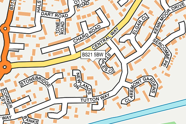 BS21 5BW map - OS OpenMap – Local (Ordnance Survey)