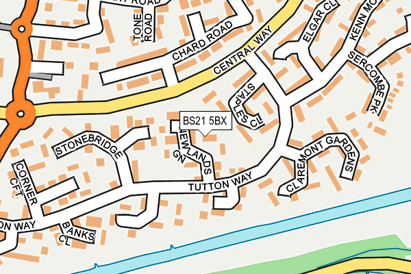 BS21 5BX map - OS OpenMap – Local (Ordnance Survey)