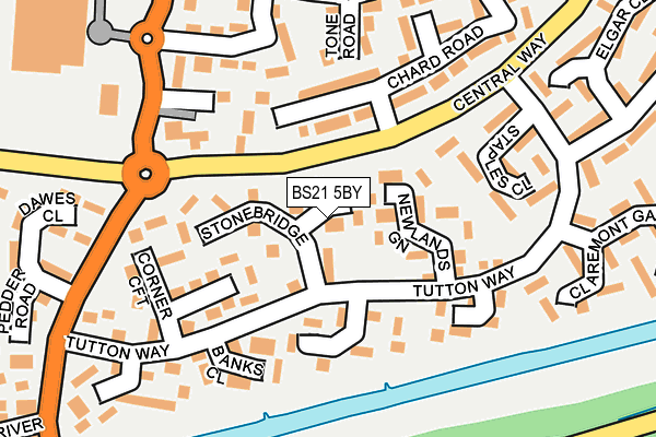 BS21 5BY map - OS OpenMap – Local (Ordnance Survey)