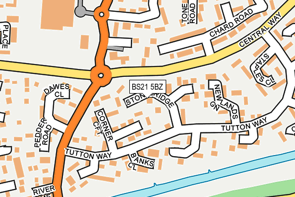 BS21 5BZ map - OS OpenMap – Local (Ordnance Survey)