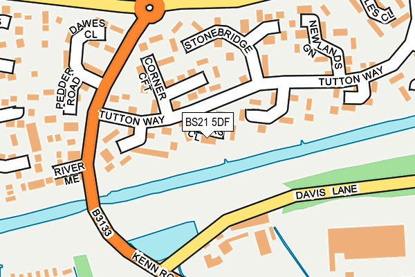 BS21 5DF map - OS OpenMap – Local (Ordnance Survey)