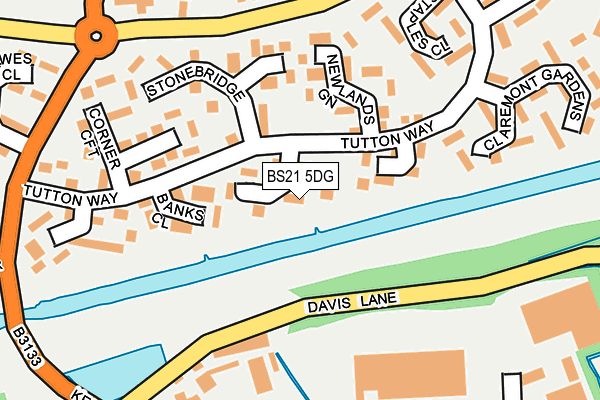 BS21 5DG map - OS OpenMap – Local (Ordnance Survey)