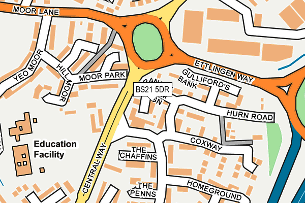 BS21 5DR map - OS OpenMap – Local (Ordnance Survey)